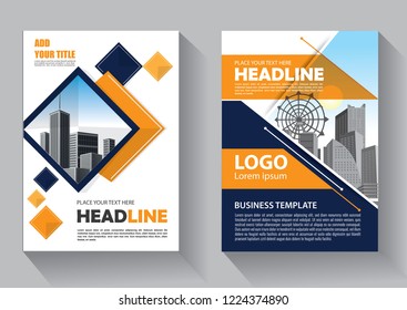 Business abstract vector template. Brochure design, cover modern layout, annual report, poster, flyer in A4 with colorful triangles, geometric shapes for tech, science, market with light background