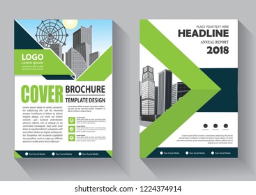 Business abstract vector template. Brochure design, cover modern layout, annual report, poster, flyer in A4 with colorful triangles, geometric shapes for tech, science, market with light background