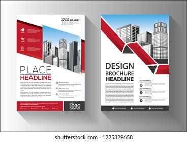 Business abstract vector template. Brochure design, cover modern layout, annual report, poster, flyer in A4 with colorful triangles, geometric shapes for tech, science, market with light background