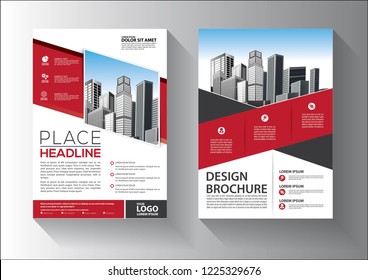 Business abstract vector template. Brochure design, cover modern layout, annual report, poster, flyer in A4 with colorful triangles, geometric shapes for tech, science, market with light background