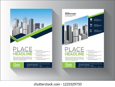 Business abstract vector template. Brochure design, cover modern layout, annual report, poster, flyer in A4 with colorful triangles, geometric shapes for tech, science, market with light background
