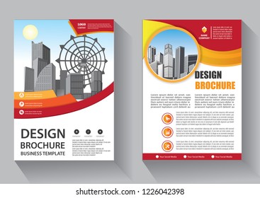 Business abstract vector template. Brochure design, cover modern layout, annual report, poster, flyer in A4 with colorful triangles, geometric shapes for tech, science, market with light background
