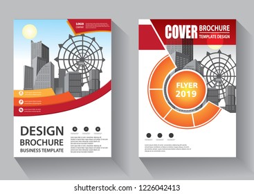 Business abstract vector template. Brochure design, cover modern layout, annual report, poster, flyer in A4 with colorful triangles, geometric shapes for tech, science, market with light background