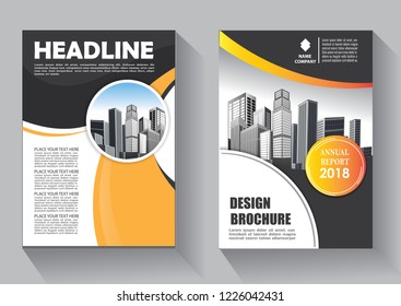 Business abstract vector template. Brochure design, cover modern layout, annual report, poster, flyer in A4 with colorful triangles, geometric shapes for tech, science, market with light background