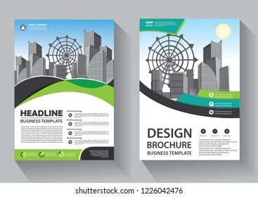 Business abstract vector template. Brochure design, cover modern layout, annual report, poster, flyer in A4 with colorful triangles, geometric shapes for tech, science, market with light background