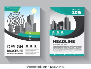 Business abstract vector template. Brochure design, cover modern layout, annual report, poster, flyer in A4 with colorful triangles, geometric shapes for tech, science, market with light background