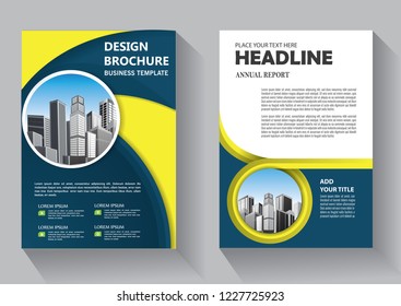 Business abstract vector template. Brochure design, cover modern layout, annual report, poster, flyer in A4 with colorful triangles, geometric shapes for tech, science, market with light background