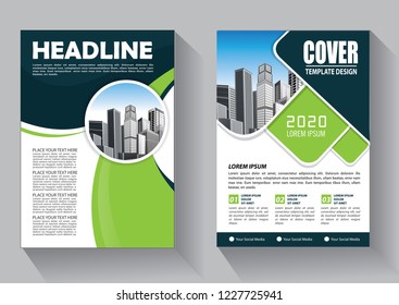 Business abstract vector template. Brochure design, cover modern layout, annual report, poster, flyer in A4 with colorful triangles, geometric shapes for tech, science, market with light background