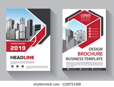 Business abstract vector template. Brochure design, cover modern layout, annual report, poster, flyer in A4 with colorful triangles, geometric shapes for tech, science, market with light background