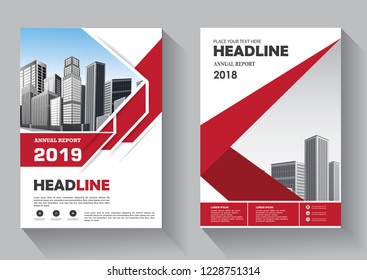 Business abstract vector template. Brochure design, cover modern layout, annual report, poster, flyer in A4 with colorful triangles, geometric shapes for tech, science, market with light background