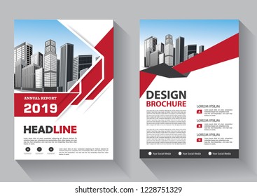 Business abstract vector template. Brochure design, cover modern layout, annual report, poster, flyer in A4 with colorful triangles, geometric shapes for tech, science, market with light background