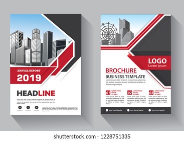 Business abstract vector template. Brochure design, cover modern layout, annual report, poster, flyer in A4 with colorful triangles, geometric shapes for tech, science, market with light background