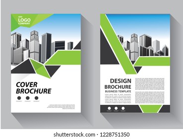 Business abstract vector template. Brochure design, cover modern layout, annual report, poster, flyer in A4 with colorful triangles, geometric shapes for tech, science, market with light background