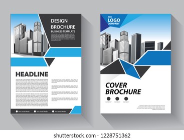 Business abstract vector template. Brochure design, cover modern layout, annual report, poster, flyer in A4 with colorful triangles, geometric shapes for tech, science, market with light background