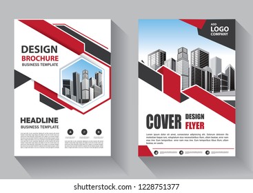 Business abstract vector template. Brochure design, cover modern layout, annual report, poster, flyer in A4 with colorful triangles, geometric shapes for tech, science, market with light background