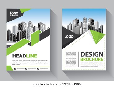 Business abstract vector template. Brochure design, cover modern layout, annual report, poster, flyer in A4 with colorful triangles, geometric shapes for tech, science, market with light background