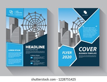 Business abstract vector template. Brochure design, cover modern layout, annual report, poster, flyer in A4 with colorful triangles, geometric shapes for tech, science, market with light background