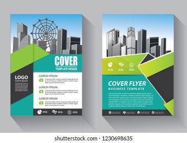 Business abstract vector template. Brochure design, cover modern layout, annual report, poster, flyer in A4 with colorful triangles, geometric shapes for tech, science, market with light background