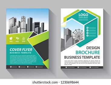 Business abstract vector template. Brochure design, cover modern layout, annual report, poster, flyer in A4 with colorful triangles, geometric shapes for tech, science, market with light background