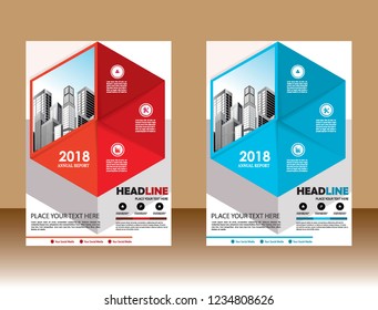 Business abstract vector template Brochure design cover modern layout annual report
poster flyer in A4 with colorful triangles geometric shapes for tech science market with light background