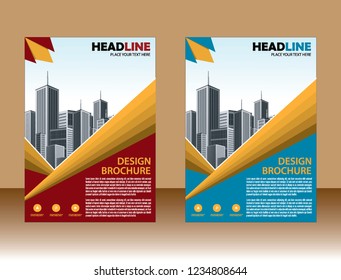 Business abstract vector template Brochure design cover modern layout annual report
poster flyer in A4 with colorful triangles geometric shapes for tech science market with light background