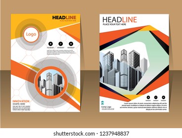 Business abstract vector template Brochure design cover modern layout annual report
poster flyer in A4 with colorful triangles geometric shapes for tech science market with light background