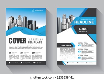 Business abstract vector template. Brochure design, cover modern layout, annual report, poster, flyer in A4 with colorful triangles, geometric shapes for tech, science, market with light background