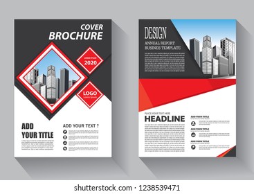 Business abstract vector template. Brochure design, cover modern layout, annual report, poster, flyer in A4 with colorful triangles, geometric shapes for tech, science, market with light background