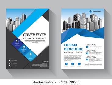 Business abstract vector template. Brochure design, cover modern layout, annual report, poster, flyer in A4 with colorful triangles, geometric shapes for tech, science, market with light background