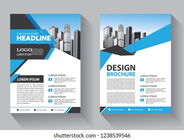 Business abstract vector template. Brochure design, cover modern layout, annual report, poster, flyer in A4 with colorful triangles, geometric shapes for tech, science, market with light background