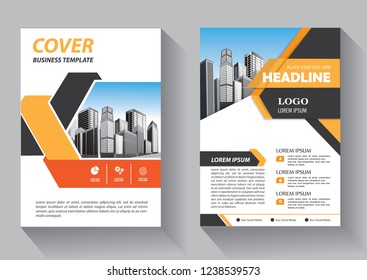 Business abstract vector template. Brochure design, cover modern layout, annual report, poster, flyer in A4 with colorful triangles, geometric shapes for tech, science, market with light background