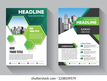 Business abstract vector template. Brochure design, cover modern layout, annual report, poster, flyer in A4 with colorful triangles, geometric shapes for tech, science, market with light background