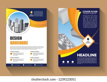 Business abstract vector template. Brochure design, cover modern layout, annual report, poster, flyer in A4 with colorful triangles, geometric shapes for tech, science, market with light background