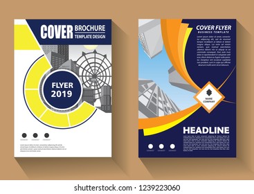 Business abstract vector template. Brochure design, cover modern layout, annual report, poster, flyer in A4 with colorful triangles, geometric shapes for tech, science, market with light background