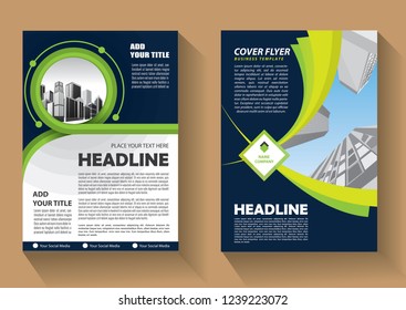 Business abstract vector template. Brochure design, cover modern layout, annual report, poster, flyer in A4 with colorful triangles, geometric shapes for tech, science, market with light background