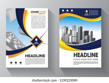 Business abstract vector template. Brochure design, cover modern layout, annual report, poster, flyer in A4 with colorful triangles, geometric shapes for tech, science, market with light background