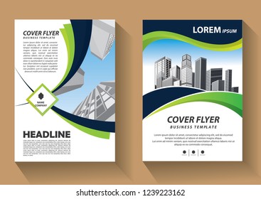 Business abstract vector template. Brochure design, cover modern layout, annual report, poster, flyer in A4 with colorful triangles, geometric shapes for tech, science, market with light background