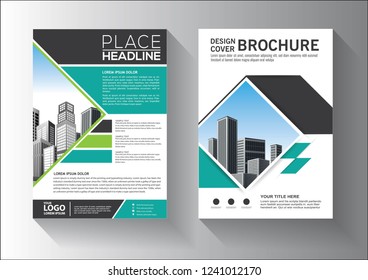 Business abstract vector template. Brochure design, cover modern layout, annual report, poster, flyer in A4 with colorful triangles, geometric shapes for tech, science, market with light background