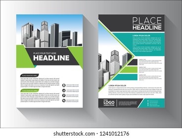 Business abstract vector template. Brochure design, cover modern layout, annual report, poster, flyer in A4 with colorful triangles, geometric shapes for tech, science, market with light background