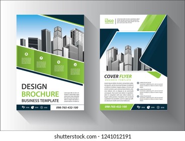 Business abstract vector template. Brochure design, cover modern layout, annual report, poster, flyer in A4 with colorful triangles, geometric shapes for tech, science, market with light background