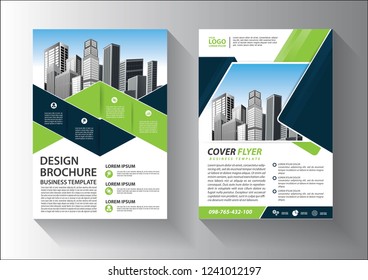Business abstract vector template. Brochure design, cover modern layout, annual report, poster, flyer in A4 with colorful triangles, geometric shapes for tech, science, market with light background