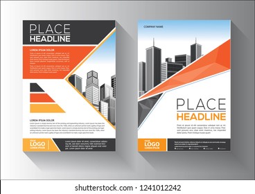 Business abstract vector template. Brochure design, cover modern layout, annual report, poster, flyer in A4 with colorful triangles, geometric shapes for tech, science, market with light background