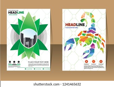 Business abstract vector template Brochure design cover modern layout annual report
poster flyer in A4 with colorful triangles geometric shapes for tech science market with light background