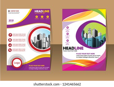 Business abstract vector template Brochure design cover modern layout annual report
poster flyer in A4 with colorful triangles geometric shapes for tech science market with light background