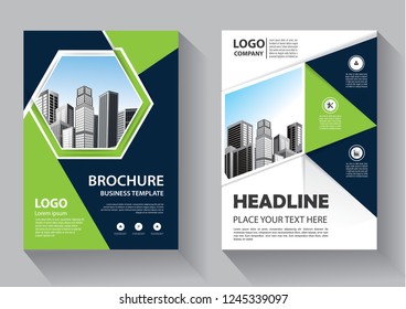 Business abstract vector template. Brochure design, cover modern layout, annual report, poster, flyer in A4 with colorful triangles, geometric shapes for tech, science, market with light background