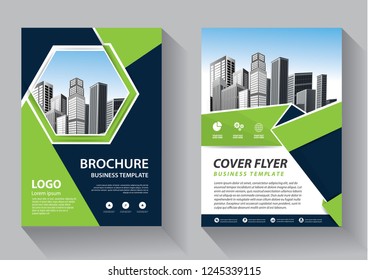 Business abstract vector template. Brochure design, cover modern layout, annual report, poster, flyer in A4 with colorful triangles, geometric shapes for tech, science, market with light background