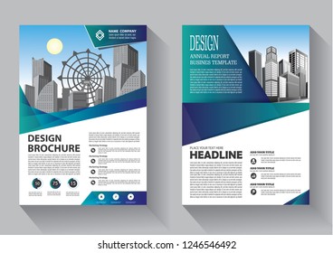 Business abstract vector template. Brochure design, cover modern layout, annual report, poster, flyer in A4 with colorful triangles, geometric shapes for tech, science, market with light background