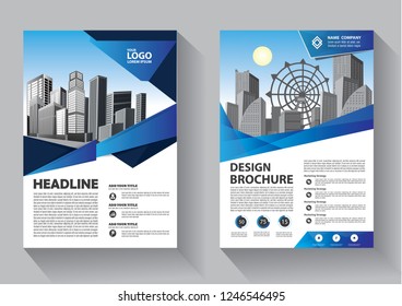 Business abstract vector template. Brochure design, cover modern layout, annual report, poster, flyer in A4 with colorful triangles, geometric shapes for tech, science, market with light background
