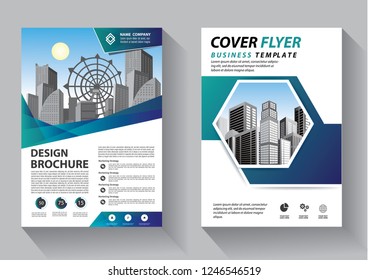 Business abstract vector template. Brochure design, cover modern layout, annual report, poster, flyer in A4 with colorful triangles, geometric shapes for tech, science, market with light background
