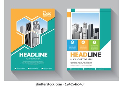 Business abstract vector template. Brochure design, cover modern layout, annual report, poster, flyer in A4 with colorful triangles, geometric shapes for tech, science, market with light background
